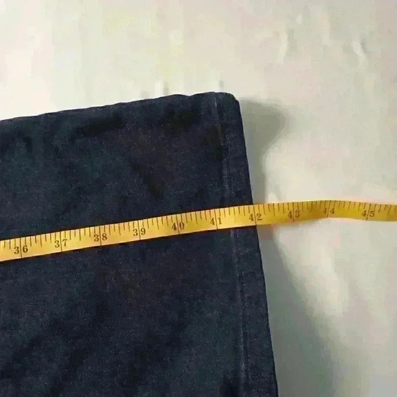Ann Taylor Loft Brand Denim Jeans Size 27/4 Curvy Flare Low Rise Dark Wash - Picture 9 of 11